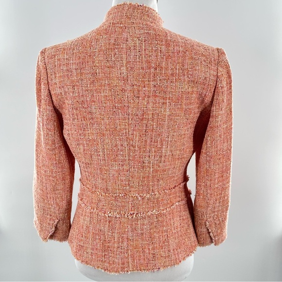 Kasper womens blazer size 2p coral tweed old money - Picture 6 of 11